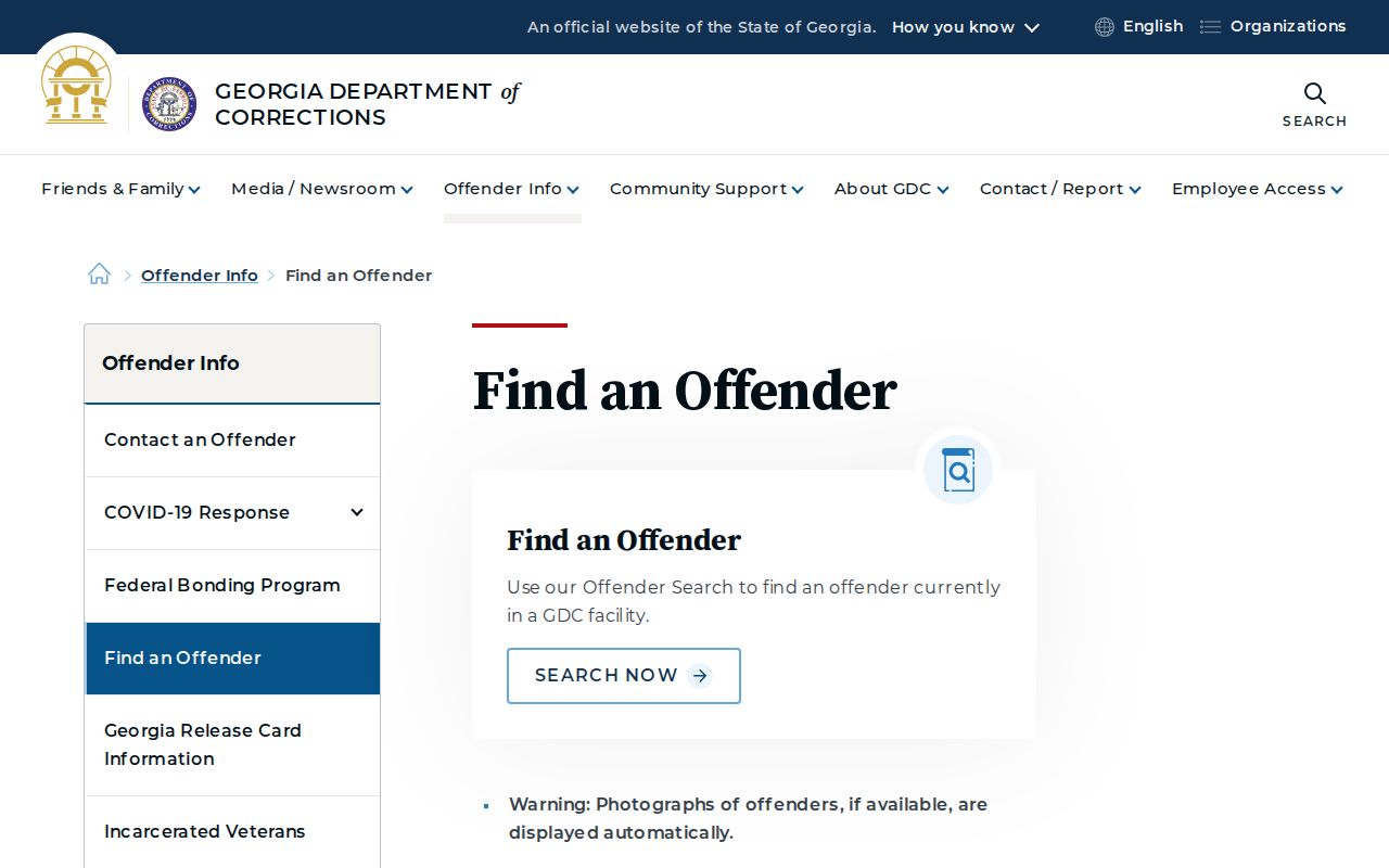 GDC offender search for Johnson County released state inmates